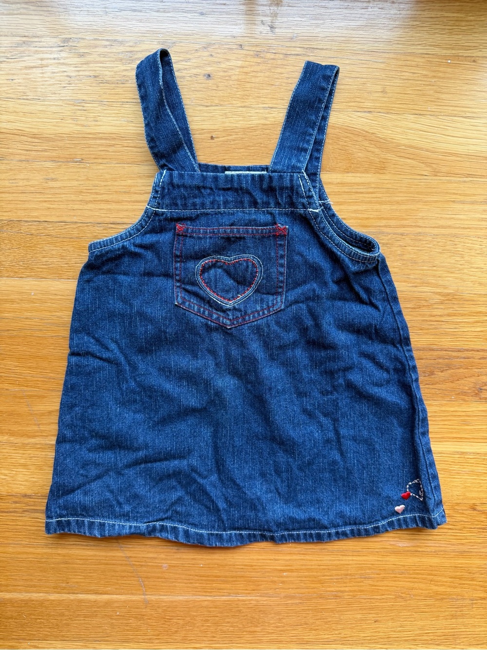Vintage Baby Just Us Denim Pinafore Dress - 24M